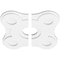 Ekena Millwork Luna Architectural Grade PVC Contemporary Ceiling Medallion, Two Piece, 14"OD x 3"ID x 4 3/4"C x 1"P CMP14LA2-03000 - alternate 2